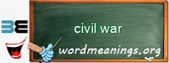 WordMeaning blackboard for civil war